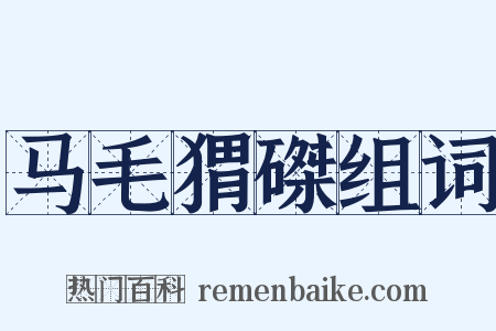 马毛猬磔组词是什么意思的图片